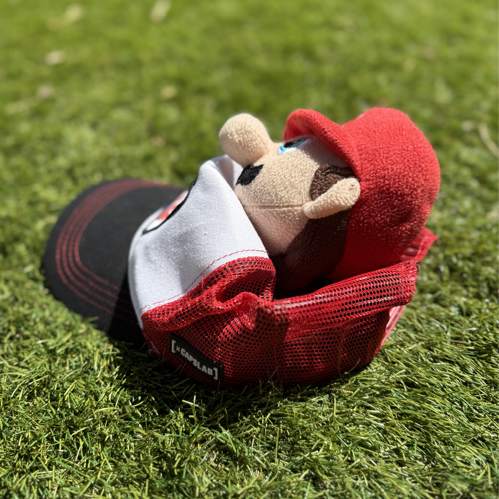 Casquette Peluche Plombier Rouge