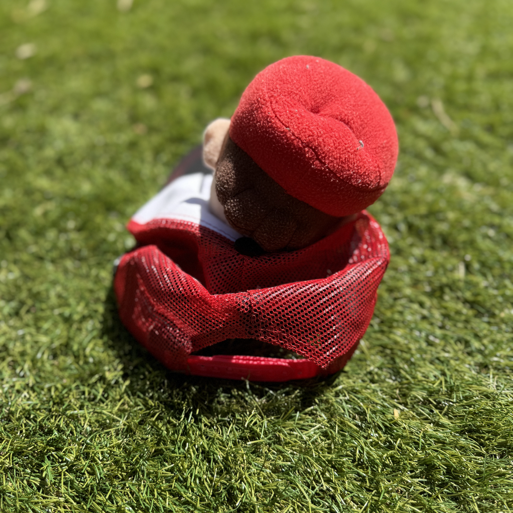 Casquette Peluche Plombier Rouge