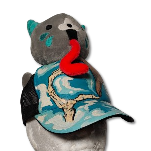 Casquette Chat Peinte à la main