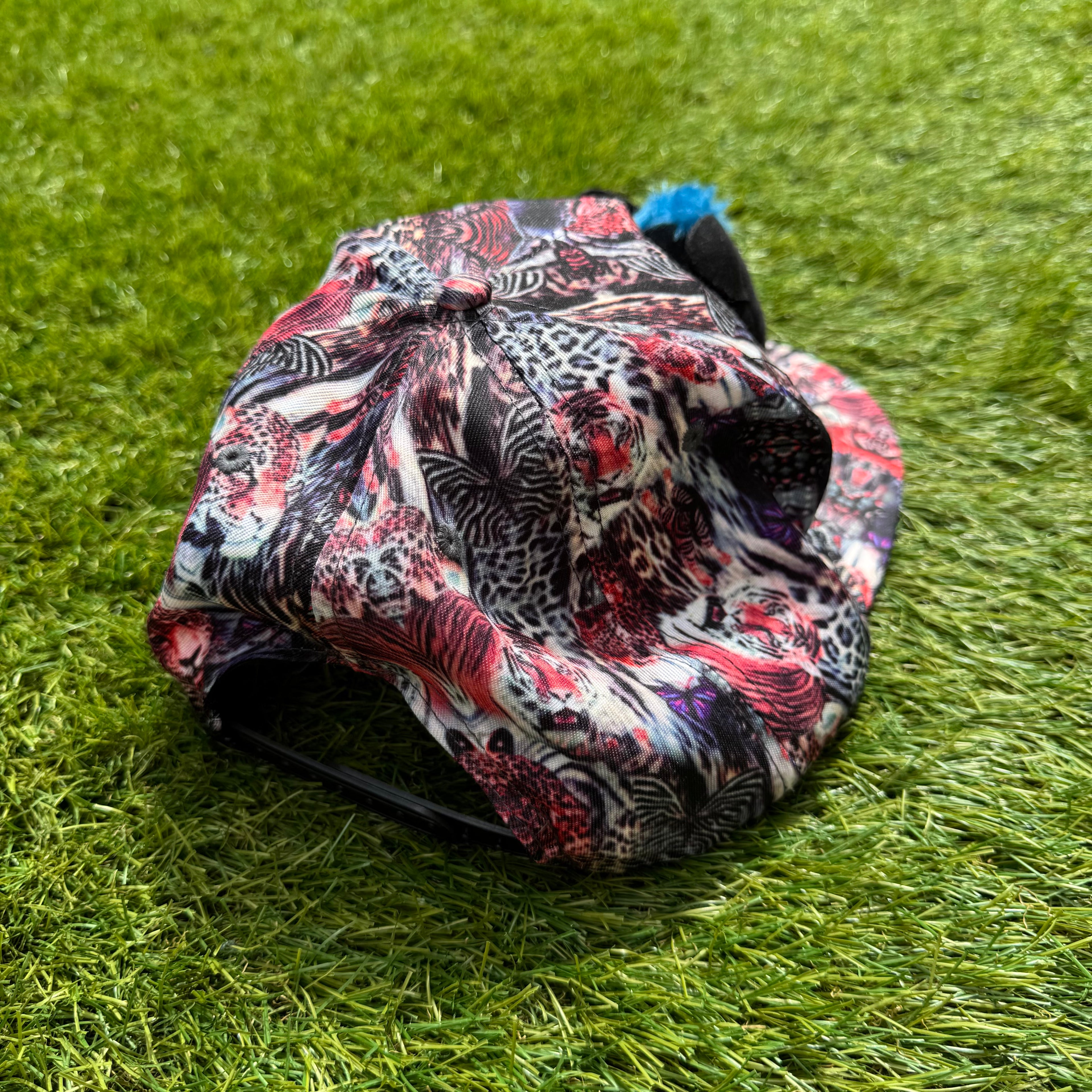 Casquette Peluche Chat-Hibou Bleu