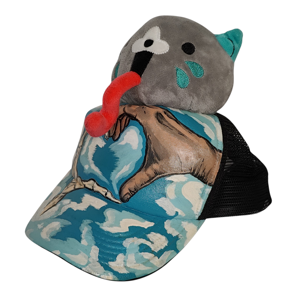 Casquette Chat Peinte à la main