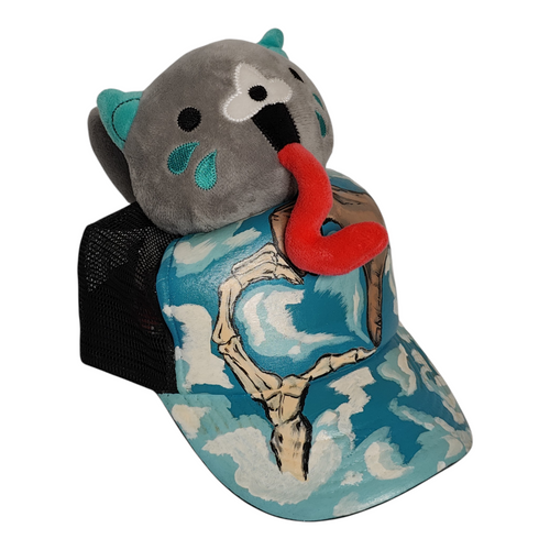 Casquette Chat Peinte à la main