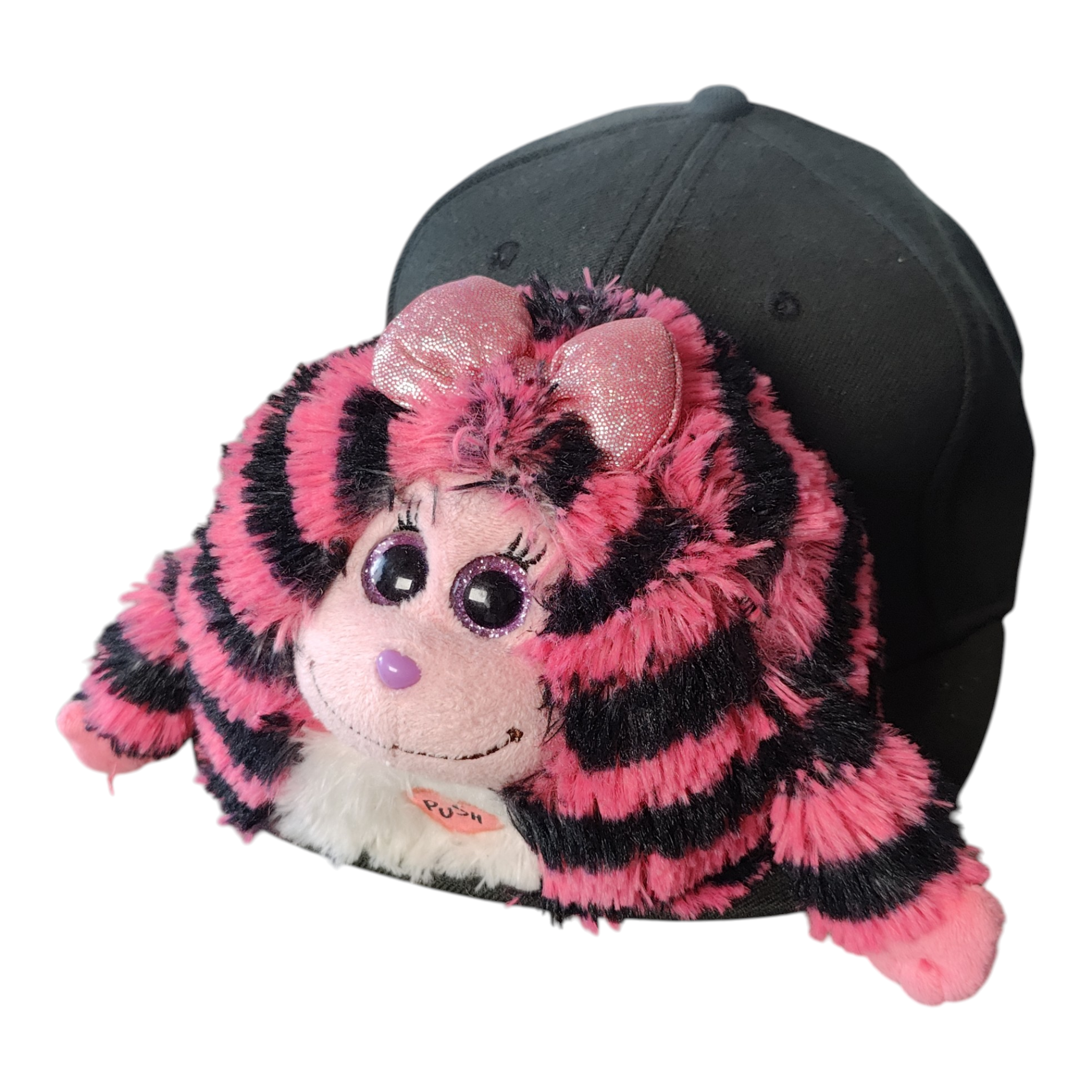Casquette Peluche Monstre Rose