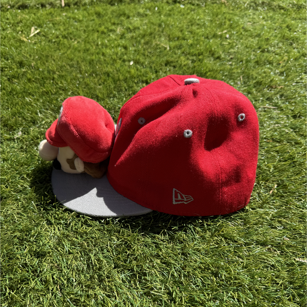 Casquette Peluche Plombier Rouge Enfant